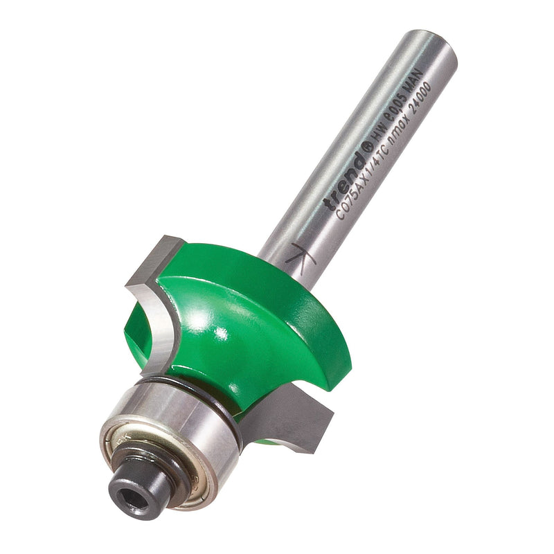 C075AX1/4TC - Rounding over 6.0mm radius x 12mm cut