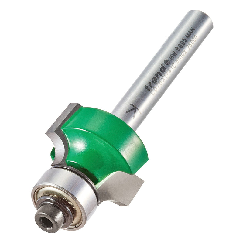 C075X1/4TC - Rounding over 4.8mm radius x 12.7mm cut