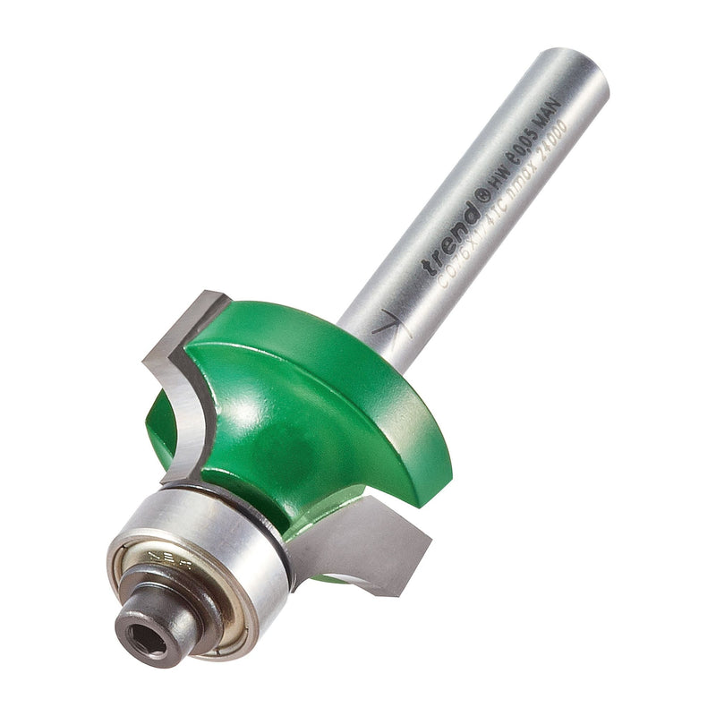 C076X1/4TC - Rounding over 6.3mm radius x 12.7mm cut