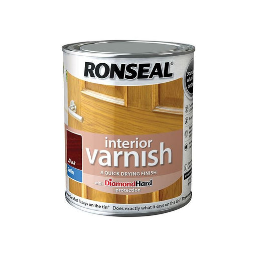 Ronseal Interior Varnish Quick Dry Satin Teak 250ml Ronseal - RockBottom Nothampton