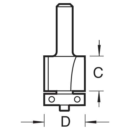 C115AX1/4TC - Self guided trimmer 9.5mm diameter