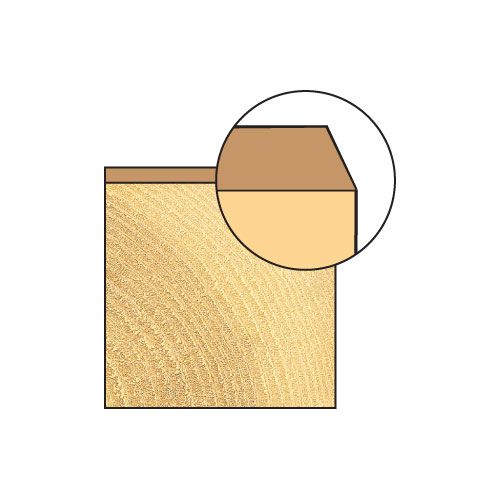 C119X1/4TC - Self guided bevel trim angle=65 degrees