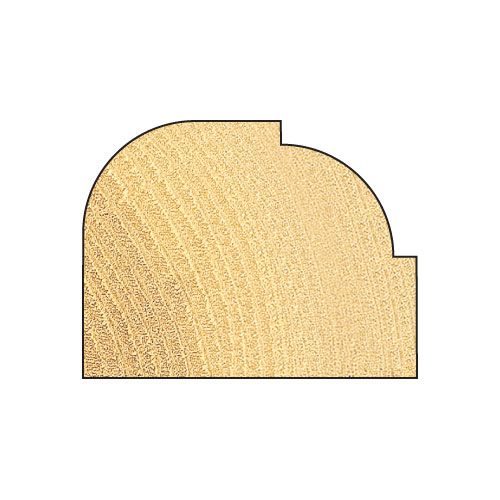 C128X1/4TC - Rounding over 9.5mm radius x 22.2mm cut