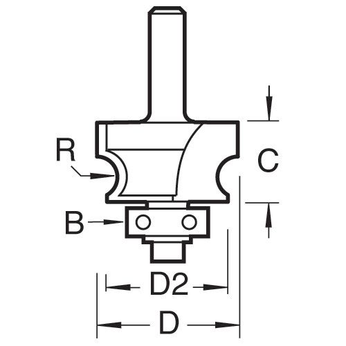 C215X1/4TC - Bearing guided corner bead 7mm radius