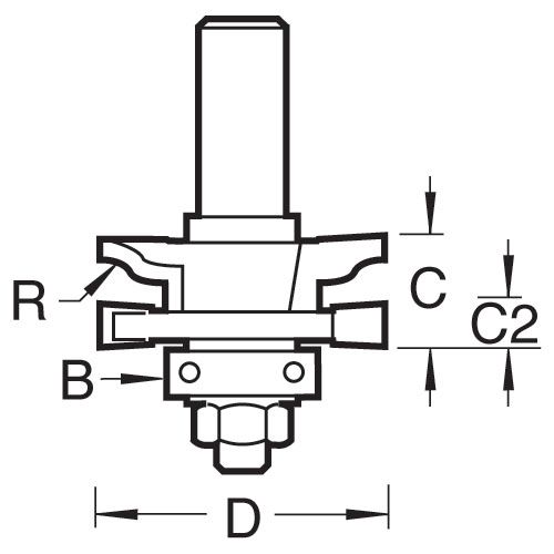 C149X1/2TC - Profile scriber ogee set radius 4mm