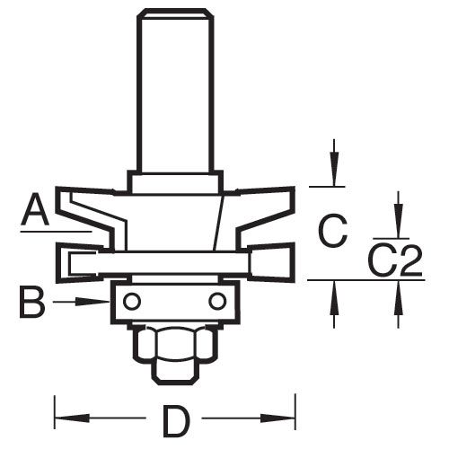 C157X1/4TC - Profile scriber raised bevel