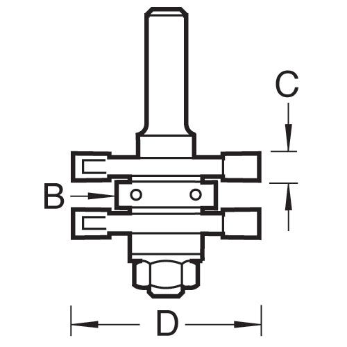 C158X1/2TC - Tongue and groover set 41mm diameter
