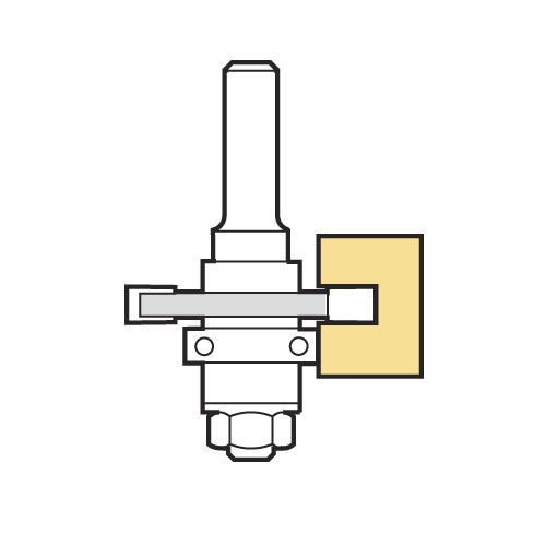 C158X1/4TC - Tongue and groover set 41mm diameter