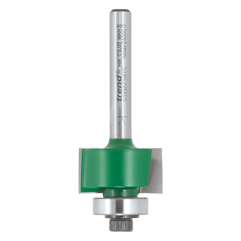 C193AX1/4TC - Trend CraftPro 1/4in Bearing Guided Rebater 24mm dia x 12.7mm cut depth