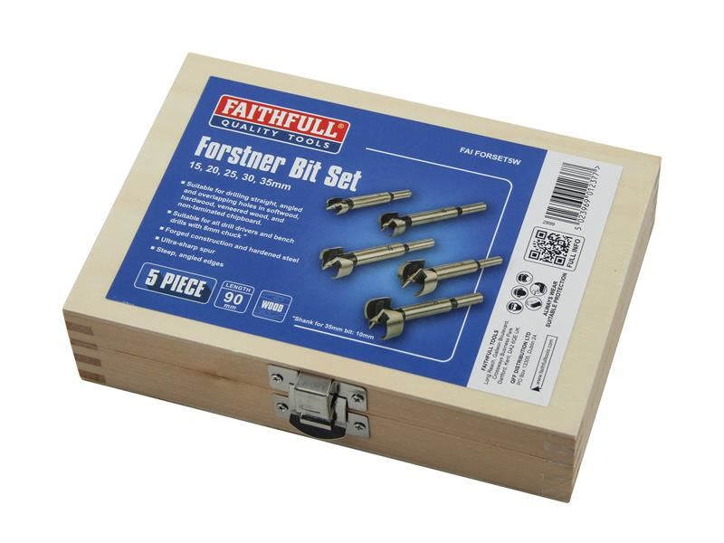Faithfull Forstner Bit Set, 5 Piece Faithfull - RockBottom Northampton