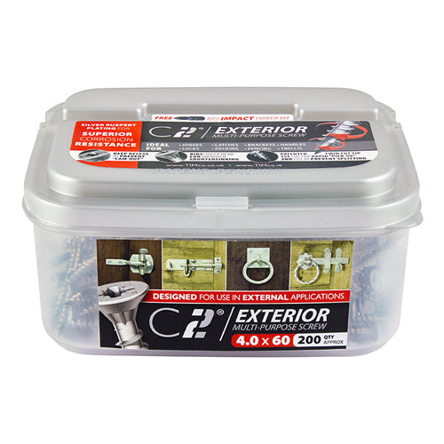 TIMCO C2 Exterior Multi-Purpose Premium Countersunk Silver Woodscrews
