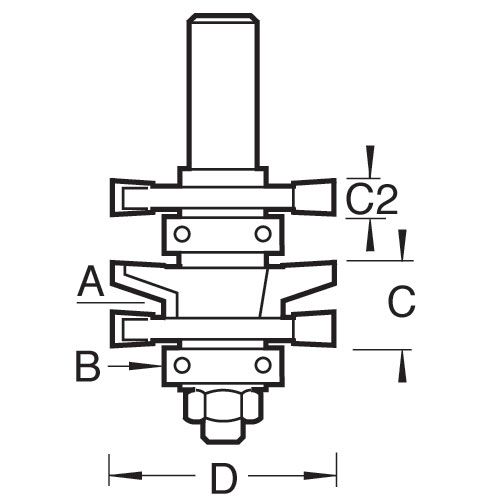 C204X1/2TC - Easyset profile scribe bevel 10 degree
