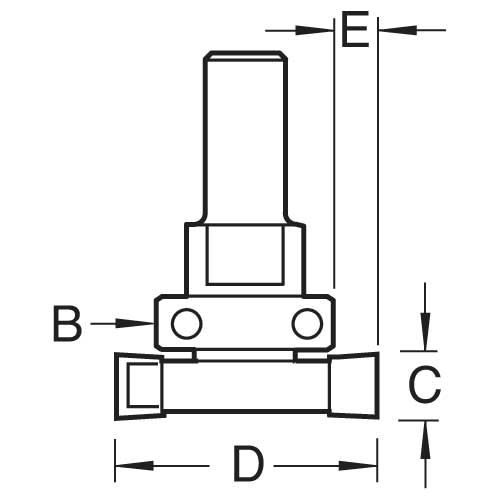 C223X1/2TC - Intumescent cutter set 20mm x 40mm