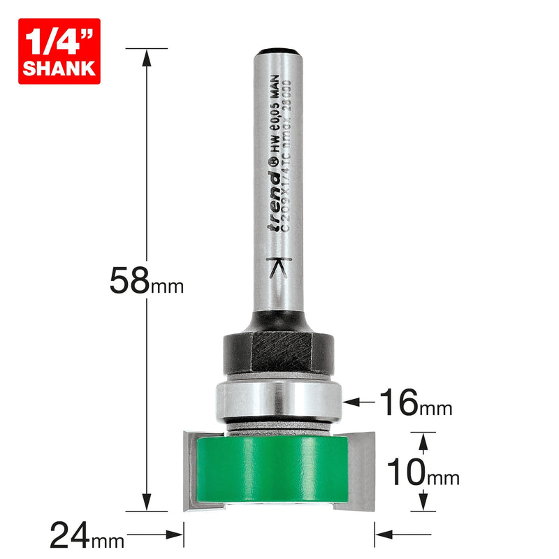 C209X1/4TC - Intumescent cutter 10mm x 24mm