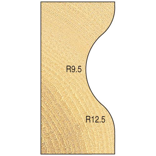 C218X1/2TC - Bearing guided hand rail 9.5mm radius