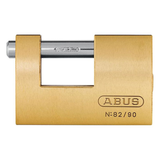 Abus Mechanical 82/90mm Monoblock Brass Shutter Padlock ABUS Mechanical - RockBottom Northampton 