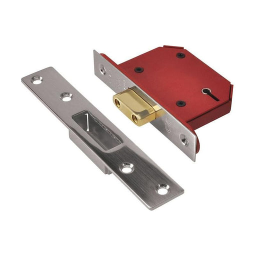 Union StrongBOLT 2105S Stainless Steel 5 Lever Mortice Deadlock Visi 81mm 3in UNION - RockBottom Northampton