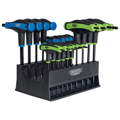Draper 70388 Draper Expert TX-STAR® & Hex Soft Grip Metric T-Handle Key Set (20 Piece)