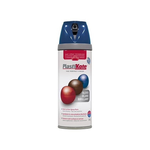 Plastikote Twist & Spray Gloss Royal Blue 400ml PlastiKote - RockBottom Nothampton