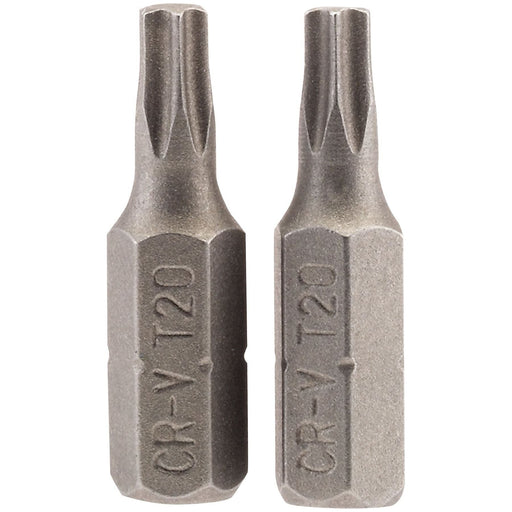 Draper 66430 Draper TX-STAR® Insert Bit, 1/4" Hex, 25mm Long, T20 (Pack of 2)