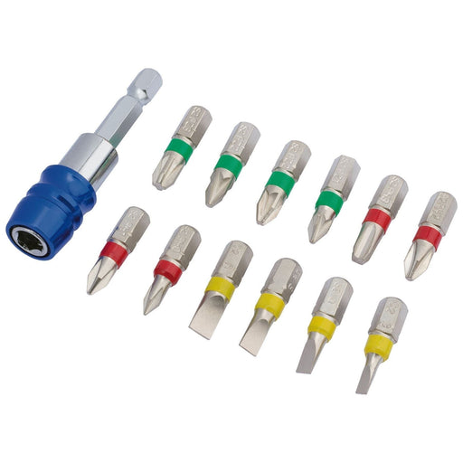 Draper 82401 Draper Expert Coloured Screwdriver Bit Set With Magnetic Holder (13 Piece)
