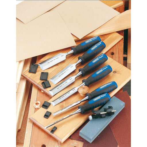 Draper 88605 Draper Expert Soft Grip Wood Chisel Kit, 140mm (8 Piece)
