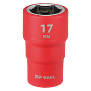 Draper XP1000 VDE Socket, 3/8" Sq. Dr., 17mm Draper - Town Tools