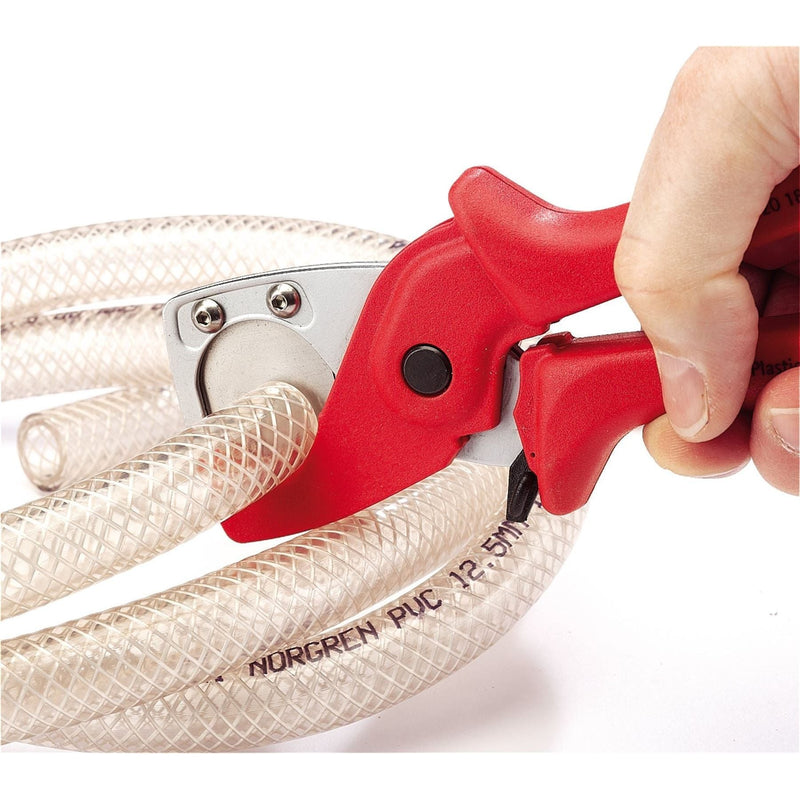 Draper 08643 KNIPEX 90 20 185 SB PlastiCut® Cutter For Flexible Hoses and Plastic Conduit Pipes, 185mm