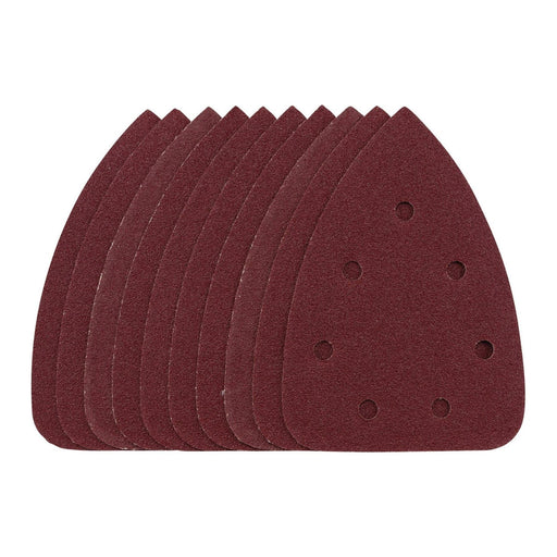 Draper 08617 Detail Sanding Sheets with Hook and Loop, 140mm, 80 Grit, SSD6 (Pack of 10)