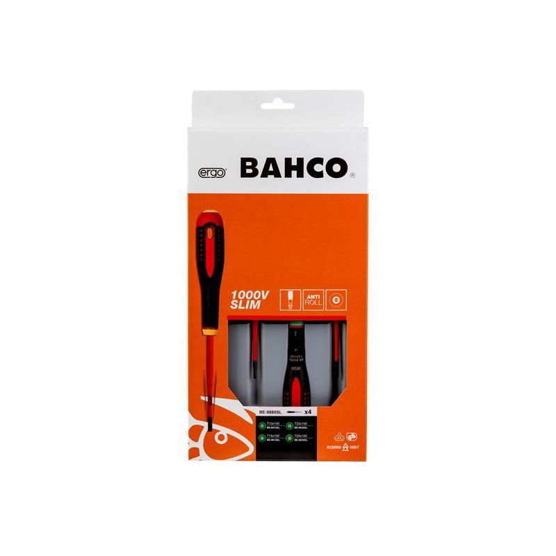 Bahco BE-9880SL ERGO™ Slim VDE Insulated Screwdriver Set, 4 Piece Bahco - RockBottom Northampton