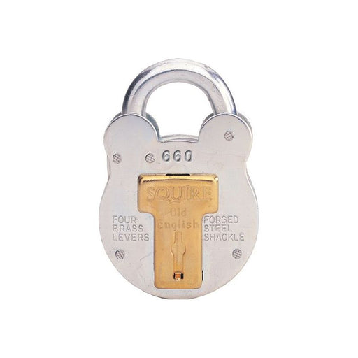 Squire 660 Old English Padlock with Steel Case 64mm Squire - RockBottom Nothampton
