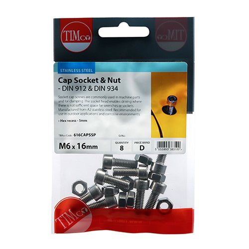 TIMCO Cap Socket Screws DIN912 A2 Stainless Steel