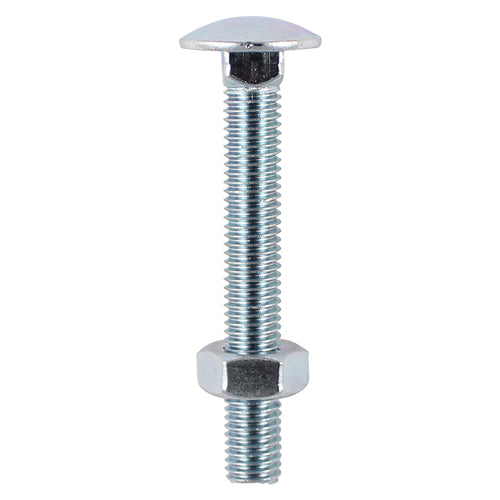 TIMCO Carriage Bolts DIN603 & Hex Full Nut DIN934 Silver — Bag