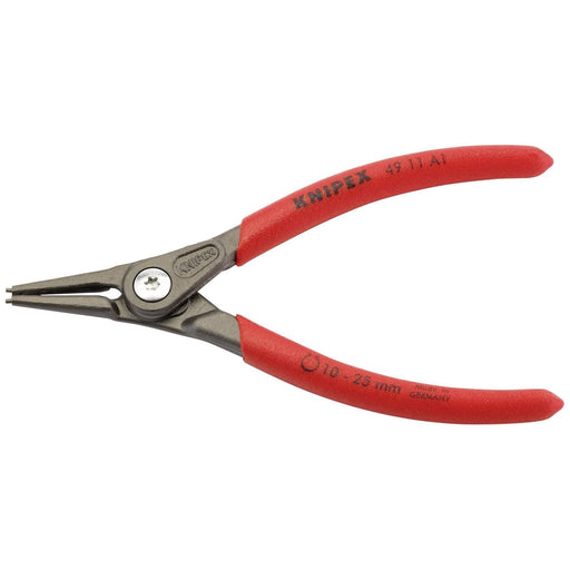Draper 75089 KNIPEX 49 11 A1 SB Precision Circlip Pliers For External Circlips On Shafts, 140mm