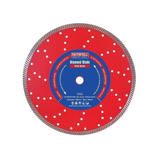 Faithfull Turbo Cut Diamond Blade 300 x 20mm Faithfull - RockBottom Northampton