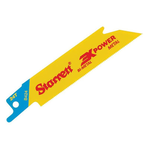 Starrett B424-5 Bi-Metal Reciprocating Blade, Metal Straight 100mm 24 TPI (Pack 5) Starrett - RockBottom Nothampton