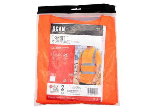 Scan Hi-Vis T-Shirt Orange - M (41in) Scan - RockBottom Nothampton