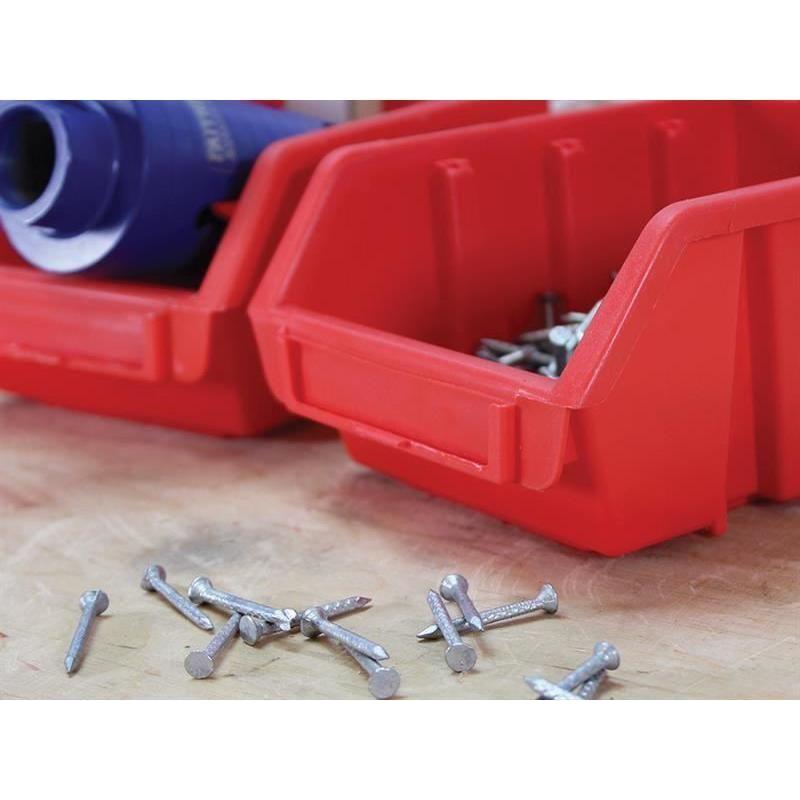 Faithfull 12 Plastic Storage Bins with Wall Mounting Rails Faithfull - RockBottom Northampton