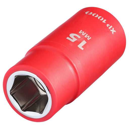 Draper XP1000 VDE Socket, 1/2" Sq. Dr., 15mm Draper - Town Tools