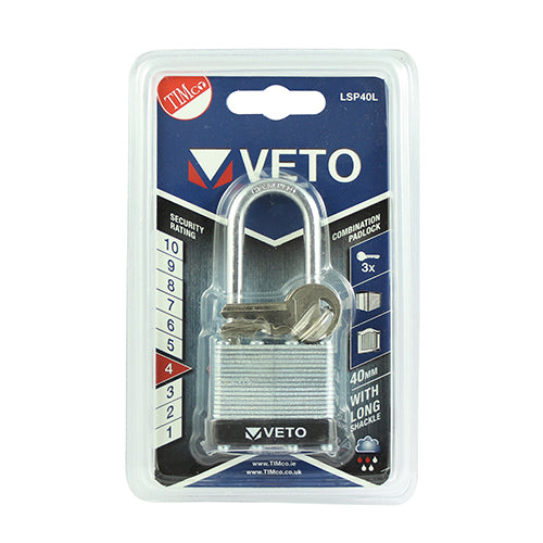 TIMCO Laminated Padlock - 40mm