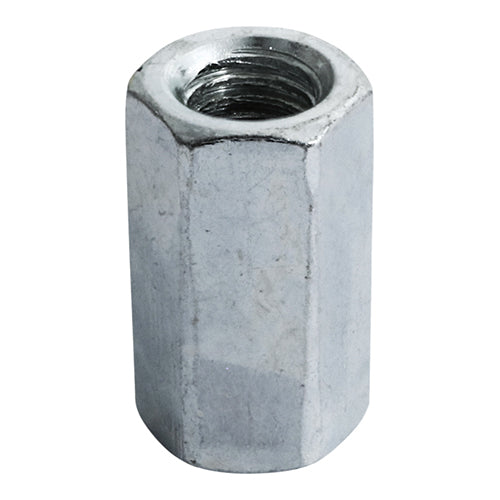 TIMCO Hex Connector Nuts DIN6334 Silver — Trade Pack