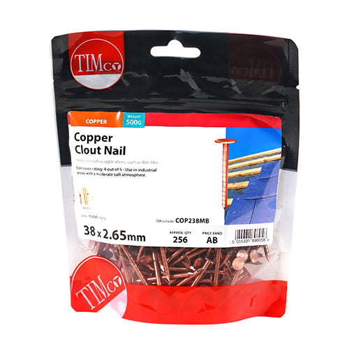 TIMCO Clout Nails Copper — Small Bag