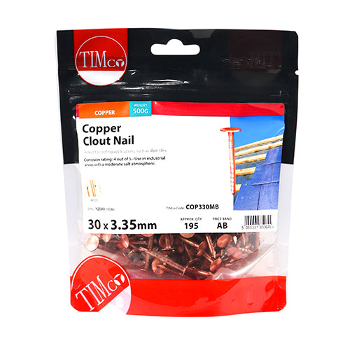 TIMCO Clout Nails Copper — Small Bag