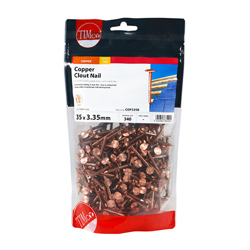 TIMCO Clout Nails Copper — 1kg Bag