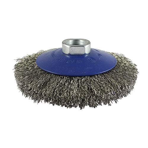 TIMCO Angle Grinder Bevel Brush Crimped Steel Wire - 115mm