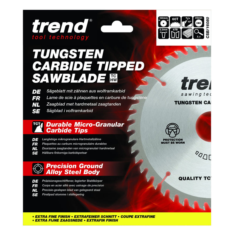 CSB/16080 - Trend Wood Circular Saw Blade 160mm x 20mm x 80T