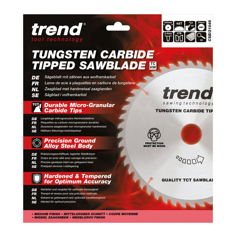 CSB/21048 - Trend Wood Circular Saw Blade 210mm x 30mm x 48T