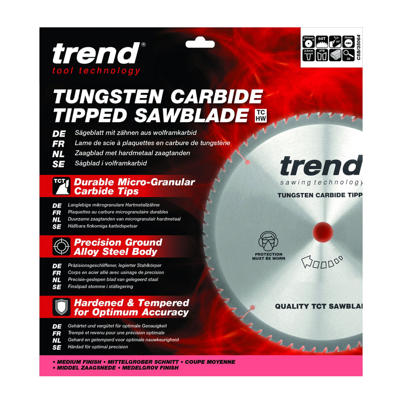 CSB/35064 - Trend Wood Circular Saw Blade 350mm x 30mm x 64T