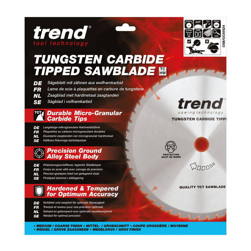 CSB/CC30524 - Trend Wood Mitre Saw Blade 305mm x 30mm x 24T