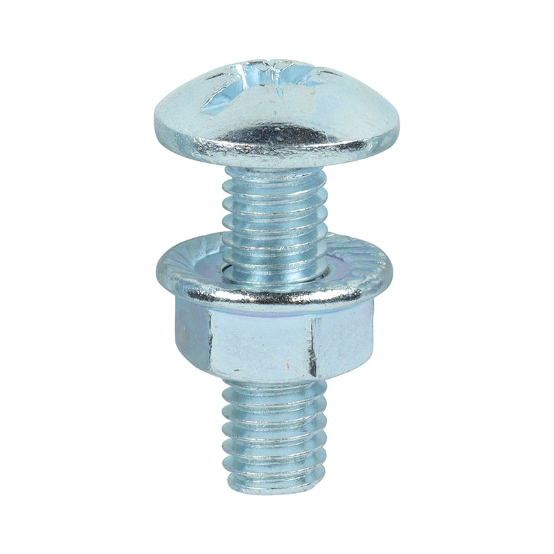 TIMCO Cable Tray Bolts & Flange Nuts Silver - M6 x 12